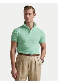 Polo Ralph Lauren Polo 710536856451 Zielony Slim Fit. Typ kołnierza: polo. Kolor: zielony. Materiał: bawełna #1