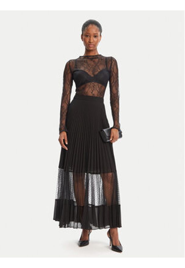 TwinSet - TWINSET Spódnica maxi 252TP2642 Czarny Regular Fit. Kolor: czarny. Materiał: syntetyk