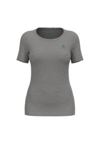 Koszulka termoaktywna z krótkim rękawem damska Odlo MERINO 200. Kolor: szary. Długość rękawa: krótki rękaw. Długość: krótkie. Sport: bieganie #1