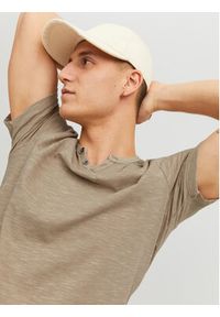 Jack & Jones - Jack&Jones T-Shirt Split 12164972 Beżowy Standard Fit. Kolor: beżowy. Materiał: bawełna #6