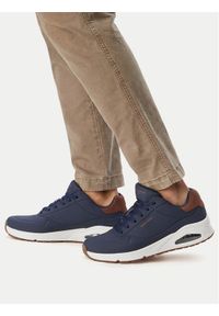 skechers - Skechers Sneakersy Uno - Suited On Air 183004 Granatowy. Kolor: niebieski. Materiał: skóra #1