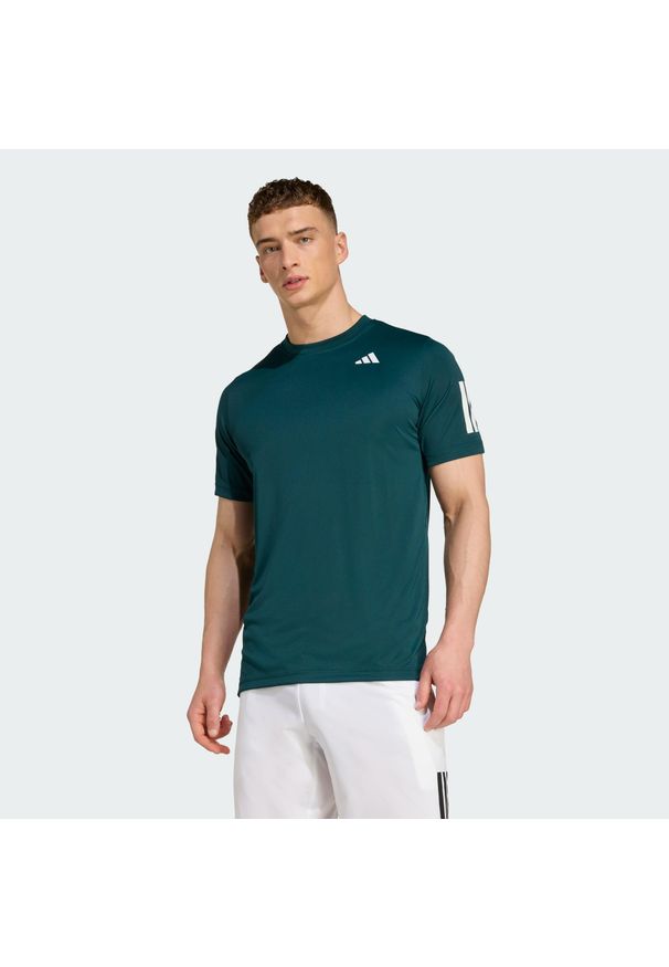 Adidas - Koszulka Club Tennis Climacool 3-Stripes. Kolor: niebieski. Technologia: ClimaCool (Adidas). Sport: tenis