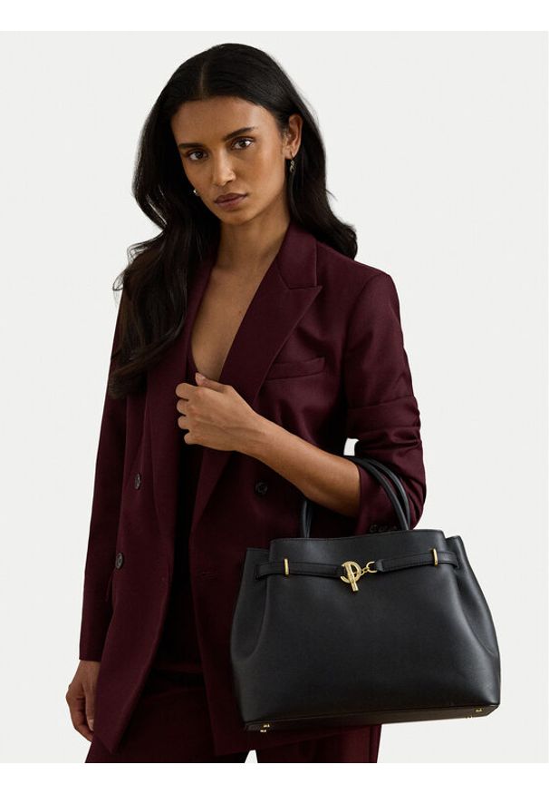 Lauren Ralph Lauren - LAUREN RALPH LAUREN Torebka 431P03417002 Czarny. Kolor: czarny. Materiał: skórzane