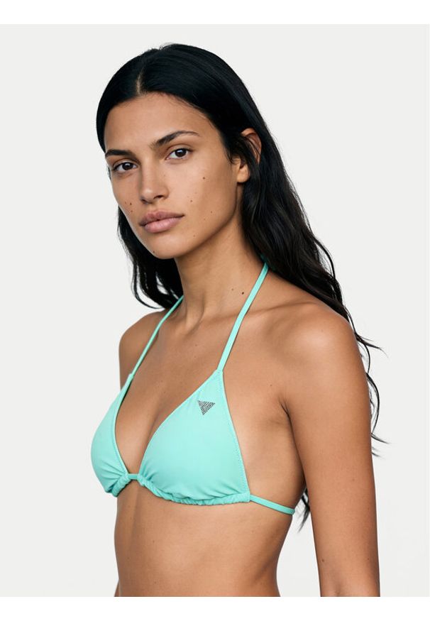Guess Góra od bikini E6GJ44 KF442 Zielony. Kolor: zielony. Materiał: syntetyk