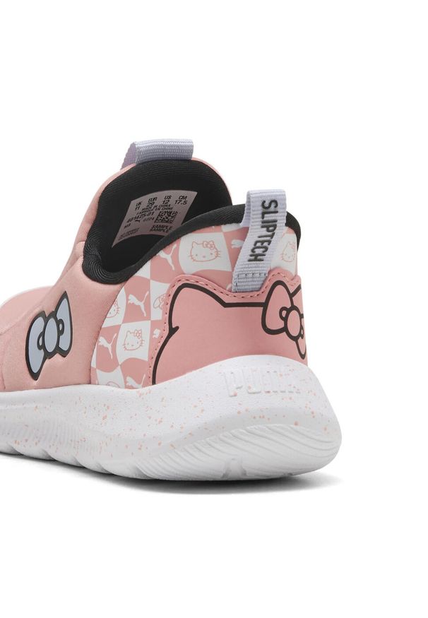 Puma - Dziecięce sneakersy Fun Racer 2 SLIPTECH™ PUMA × HELLO KITTY AND FRIENDS PUMA. Okazja: na uczelnię. Kolor: różowy, niebieski, wielokolorowy. Wzór: motyw z bajki. Sport: joga i pilates