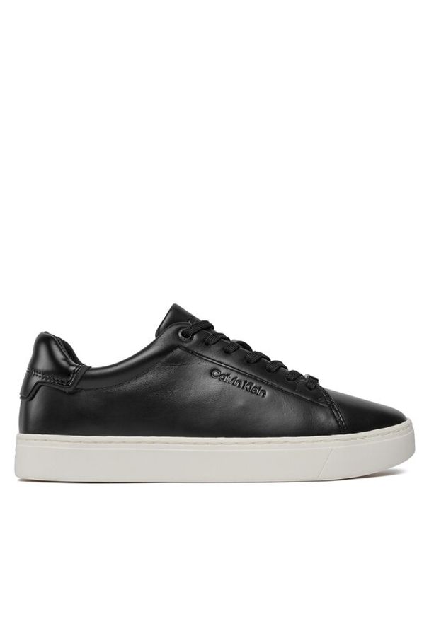 Calvin Klein Sneakersy Clean Cupsole Lace Up HW0HW01863 Czarny. Kolor: czarny. Materiał: skóra