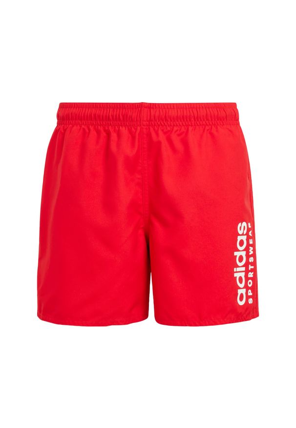 Adidas - Szorty do pływania dla dzieci adidas Sportswear Essentials Logo CLX. Kolor: czerwony, wielokolorowy, biały
