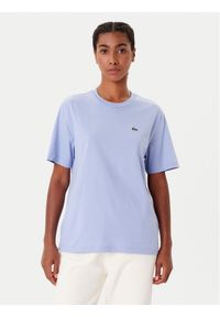Lacoste T-Shirt TF7215 Błękitny Regular Fit. Kolor: niebieski. Materiał: bawełna