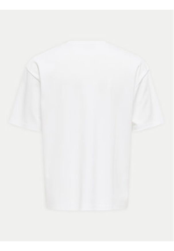 Only & Sons T-Shirt Caspian 22031940 Biały Authentic Fit. Kolor: biały. Materiał: bawełna