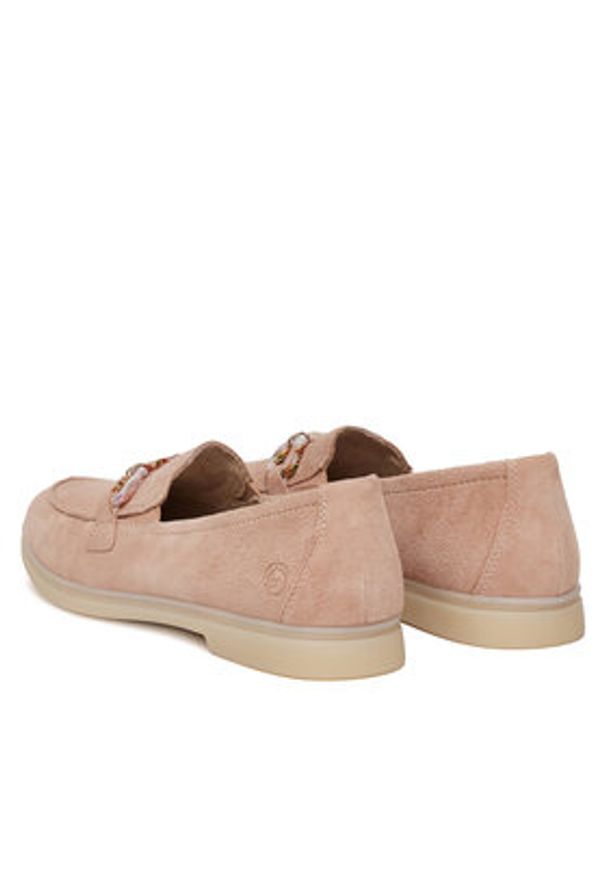 Remonte Mokasyny D2F00-31 Różowy. Kolor: różowy. Materiał: skóra, zamsz