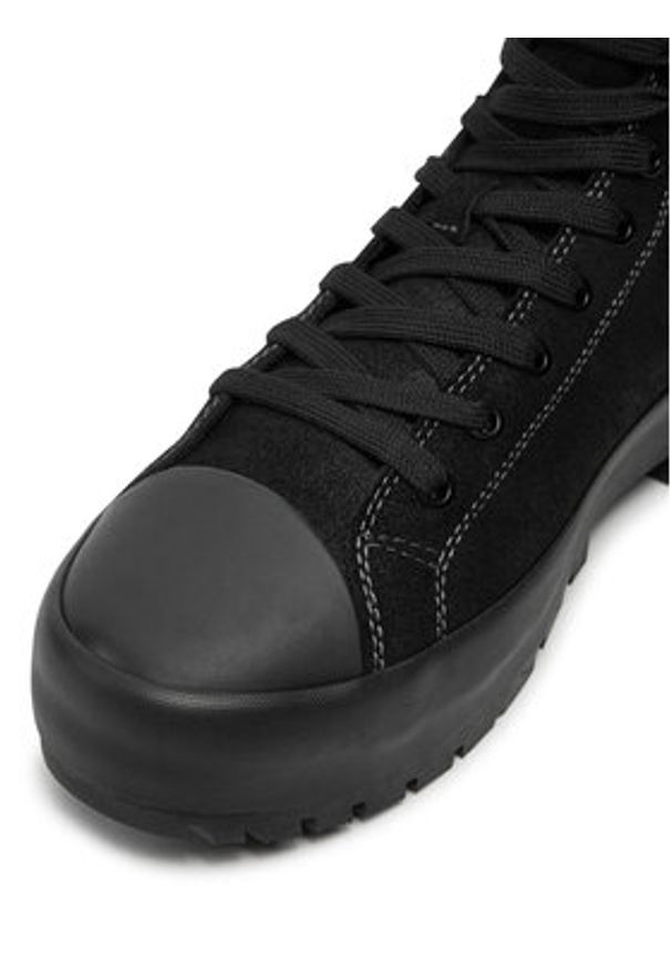 Calvin Klein Jeans Trapery Lugged Hybrid High Laceup Auth YM0YM01092 Czarny. Kolor: czarny. Materiał: zamsz, skóra