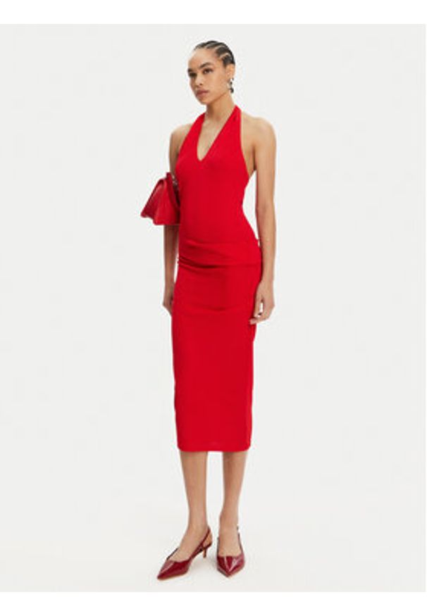JACQUEMUS Sukienka koktajlowa 25E251DR232-1026 Czerwony Regular Fit. Kolor: czerwony. Materiał: wiskoza. Styl: wizytowy