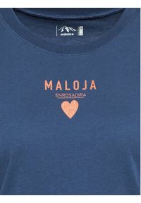 Maloja T-Shirt Planbellm 34405-1-8581 Granatowy Regular Fit. Kolor: niebieski. Materiał: bawełna