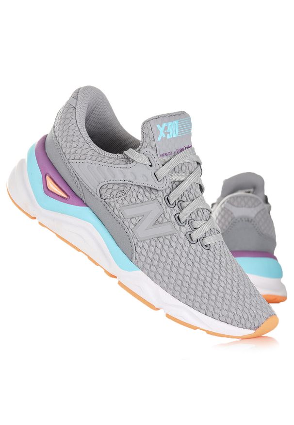 New Balance - Buty damskie sportowe do chodzenia NEW BALANCE WSX90CLF. Kolor: szary, niebieski, wielokolorowy, pomarańczowy. Sport: turystyka piesza