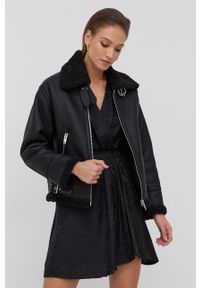 The Kooples - Kurtka. Okazja: na co dzień. Kolor: czarny. Materiał: materiał. Wzór: gładki. Styl: casual #1