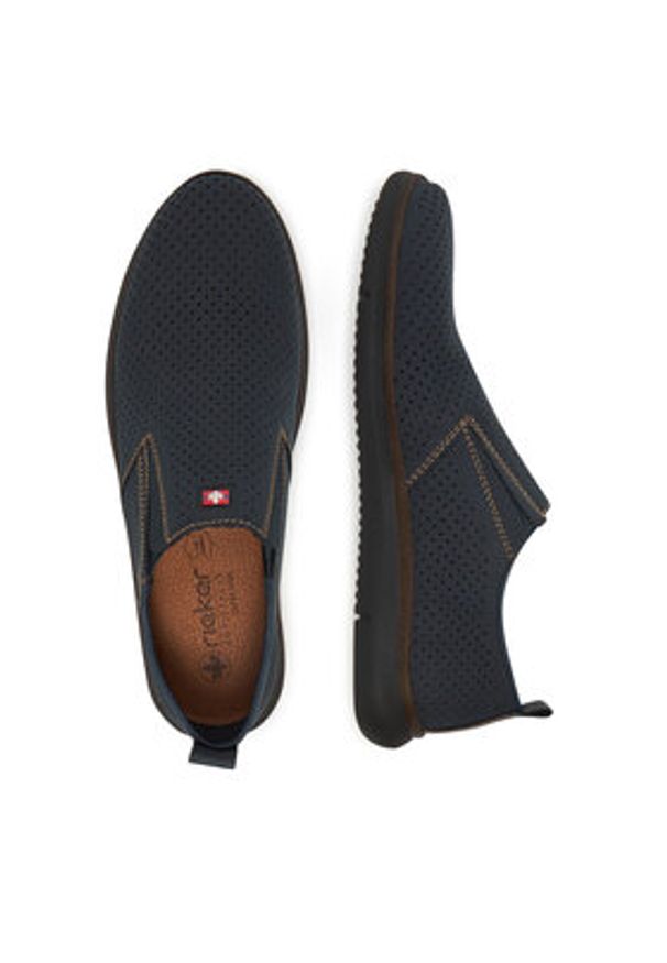 Rieker Półbuty CEO-10452-14 Granatowy. Kolor: niebieski. Materiał: skóra