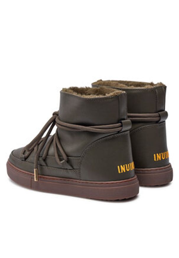 Inuikii Śniegowce Grape 05000-003 Zielony. Kolor: zielony. Materiał: skóra