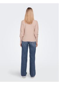 only - ONLY Sweter 15264797 Różowy Regular Fit. Kolor: różowy. Materiał: wiskoza #4