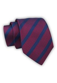 Krawat Alties (7 cm) - Klasyczny w Prążki. Kolor: czerwony. Materiał: tkanina. Wzór: prążki. Styl: klasyczny #1