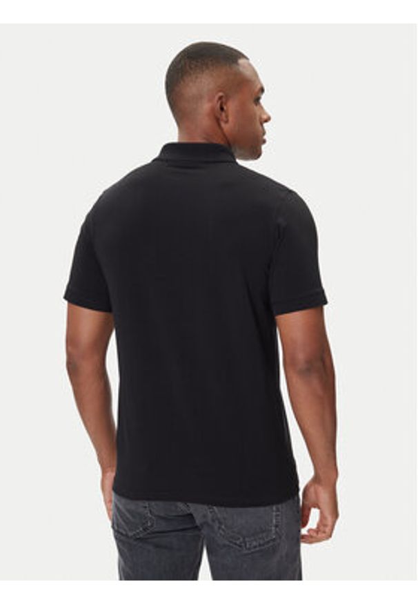 Karl Lagerfeld - KARL LAGERFELD Polo 745015 554221 Czarny Regular Fit. Typ kołnierza: polo. Kolor: czarny. Materiał: bawełna