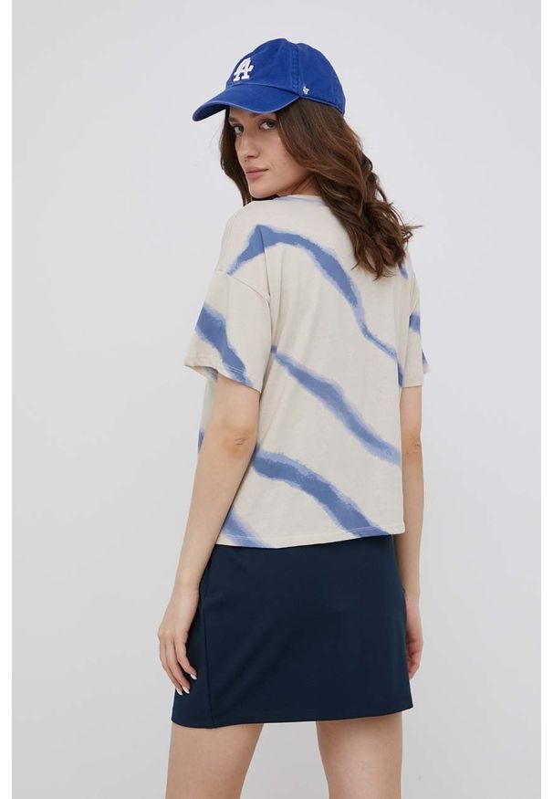 Tom Tailor t-shirt bawełniany kolor beżowy. Kolor: beżowy. Materiał: bawełna