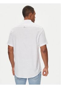 Tommy Jeans Koszula Mao DM0DM18965 Biały Regular Fit. Kolor: biały. Materiał: len