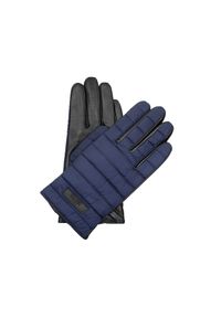 Ochnik - Rękawiczki męskie. Kolor: niebieski. Materiał: skóra #1