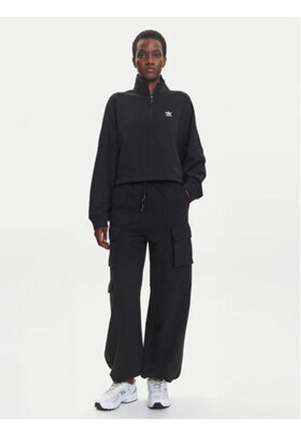 Adidas - adidas Bluza Essentials French Terry IW5726 Czarny Oversize. Kolor: czarny. Materiał: bawełna