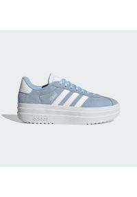 Adidas - Buty VL Court Bold Lifestyle Kids. Kolor: niebieski, wielokolorowy, biały. Sport: turystyka piesza