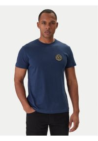 Versace Jeans Couture T-Shirt 80GAHT03 CJ00T Niebieski Regular Fit. Kolor: niebieski. Materiał: bawełna #1