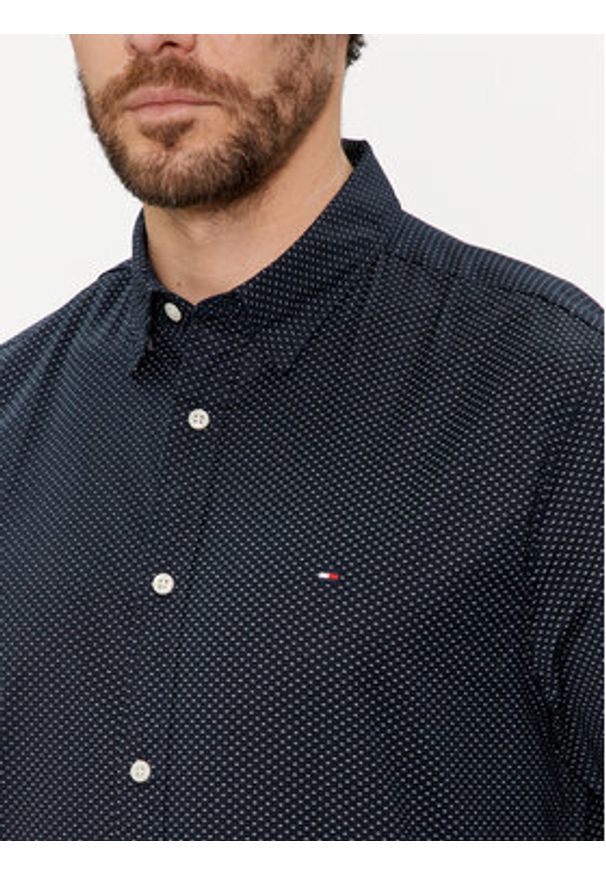 TOMMY HILFIGER - Tommy Hilfiger Koszula MW0MW36138 Granatowy Regular Fit. Kolor: niebieski. Materiał: bawełna
