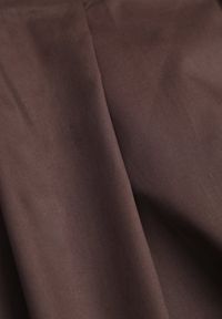 Born2be - Brązowa Rozkloszowana Spódnica z Bawełny z Szerokimi Plisami Malona. Okazja: na co dzień, do pracy. Kolor: brązowy. Materiał: bawełna. Styl: casual #4