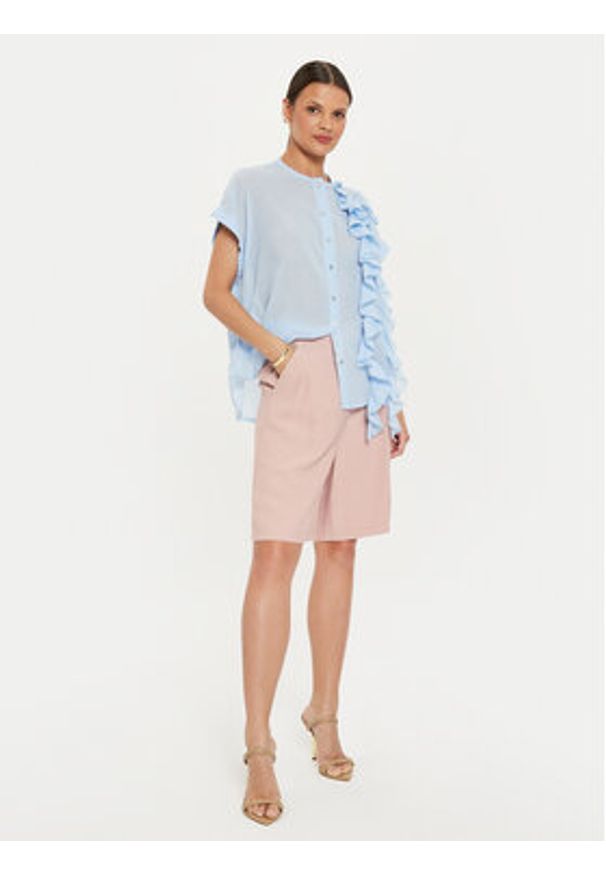 ViCOLO Bluzka TB2815 Niebieski Regular Fit. Kolor: niebieski. Materiał: bawełna