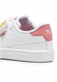 Puma - Sneakersy dla małych dzieci Smash 3.0 Badges PUMA White Passionfruit Pink. Kolor: biały, różowy, wielokolorowy