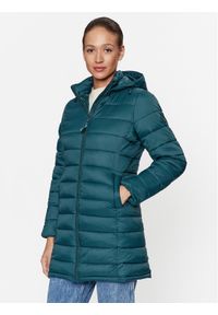 Pepe Jeans Płaszcz zimowy Maddie Long PL402252 Zielony Regular Fit. Kolor: zielony. Materiał: syntetyk. Sezon: zima