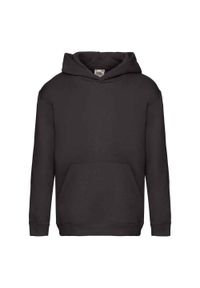FRUIT OF THE LOOM - Bluza Z Kapturem Premium Dla Dzieci. Typ kołnierza: kaptur. Kolor: czarny