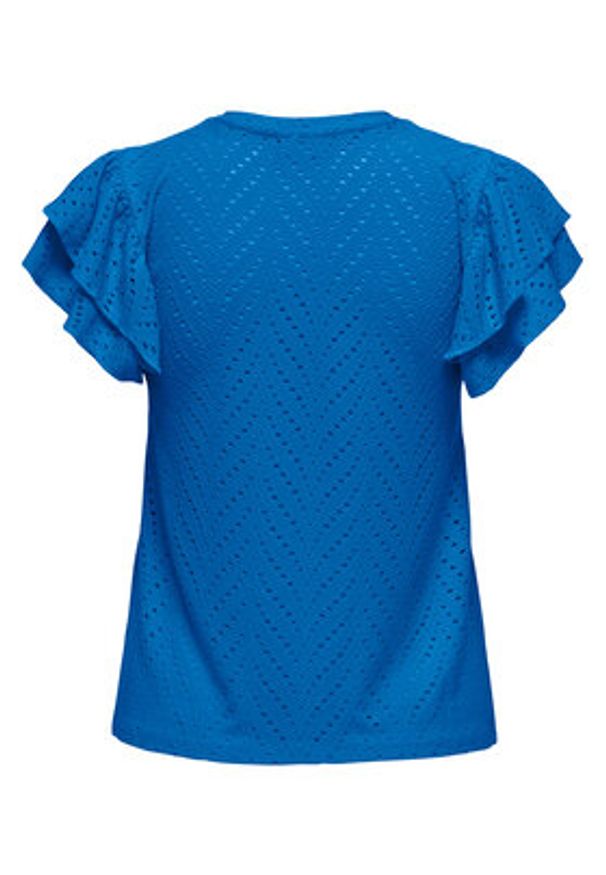 JDY Bluzka Carla 15351452 Niebieski Regular Fit. Kolor: niebieski. Materiał: syntetyk