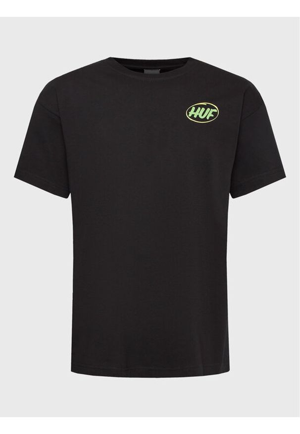 HUF T-Shirt Local Support TS01950 Czarny Regular Fit. Kolor: czarny. Materiał: bawełna