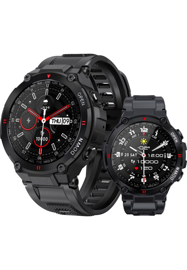 Smartwatch Microwear SG-Gadgets 27 Series T-Rex Czarny. Rodzaj zegarka: smartwatch. Kolor: czarny