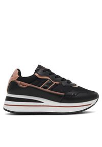 Kappa Sneakersy Logo Reely 351H2TW - A3L Czarny. Kolor: czarny. Materiał: materiał