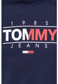 Tommy Jeans Bluza bawełniana męska kolor granatowy z kapturem z nadrukiem. Okazja: na co dzień. Typ kołnierza: kaptur. Kolor: niebieski. Materiał: bawełna. Wzór: nadruk. Styl: casual #5