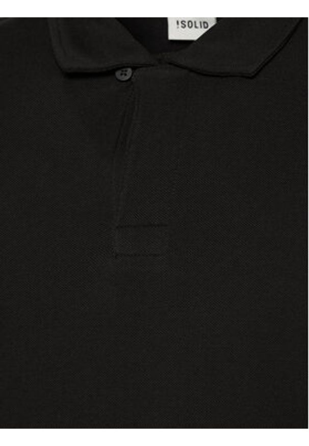 !SOLID - Solid Polo 21108171 Czarny Regular Fit. Typ kołnierza: polo. Kolor: czarny. Materiał: bawełna