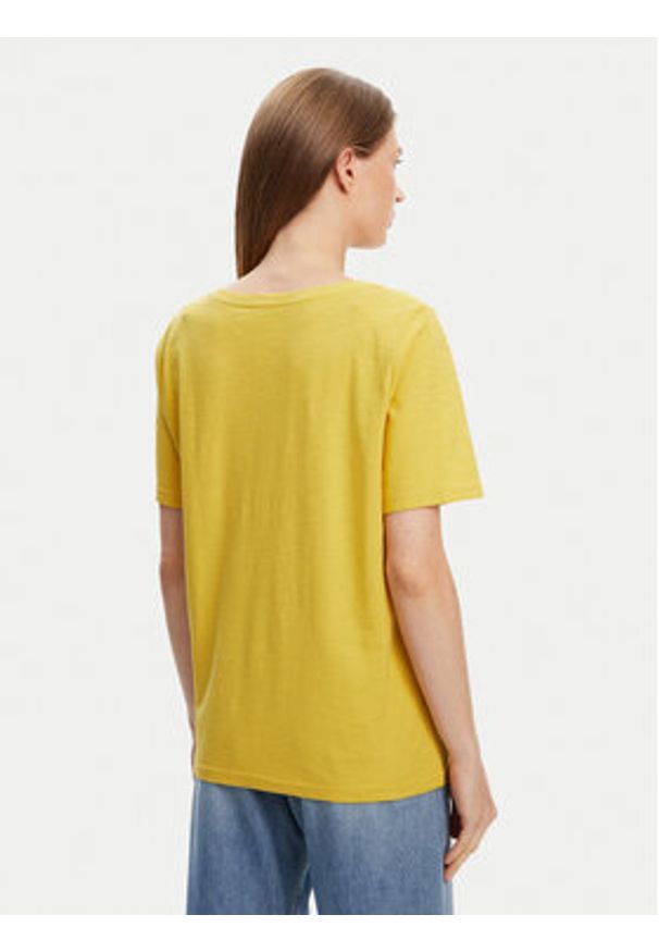 United Colors of Benetton - United Colors Of Benetton T-Shirt 3BVXD400H Żółty Relaxed Fit. Kolor: żółty. Materiał: bawełna