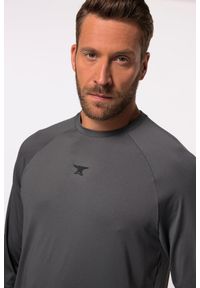 JAY-PI - Męska Koszulka z długim rękawem Iron Anvil fitness szybkoschnąca. Kolekcja: plus size. Kolor: szary. Materiał: elastan, poliester, materiał. Długość rękawa: długi rękaw. Długość: długie. Sport: fitness
