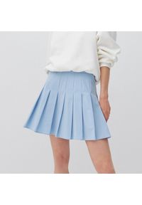 Reserved - Trapezowa spódnica mini - Niebieski. Kolor: niebieski #1