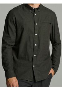 Sinsay - Bawełniana koszula slim fit - zielony. Kolor: zielony. Materiał: bawełna