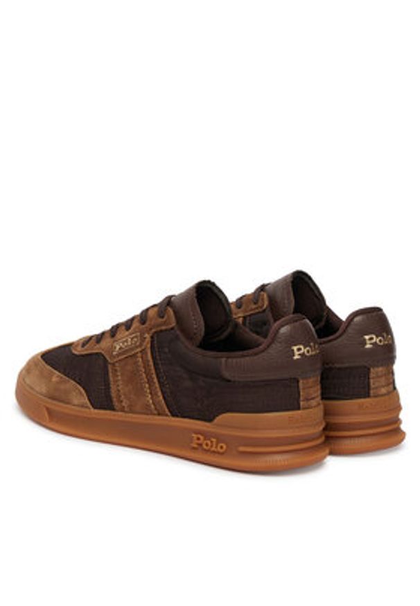 Polo Ralph Lauren Sneakersy 804P04919001 Brązowy. Kolor: brązowy. Materiał: zamsz, skóra