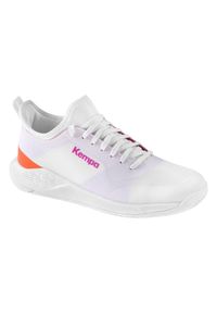 KEMPA - Dzięcięce buty halowe Kempa Kourtfly. Kolor: fioletowy, biały, wielokolorowy. Sport: piłka ręczna