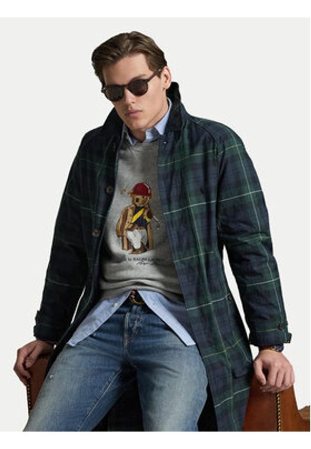 Polo Ralph Lauren Bluza 710B14625002 Szary Regular Fit. Typ kołnierza: polo. Kolor: szary. Materiał: bawełna