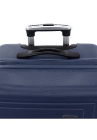Wittchen - Średnia walizka z ABS-u tłoczona. Kolor: niebieski. Materiał: guma. Wzór: geometria. Styl: klasyczny #7